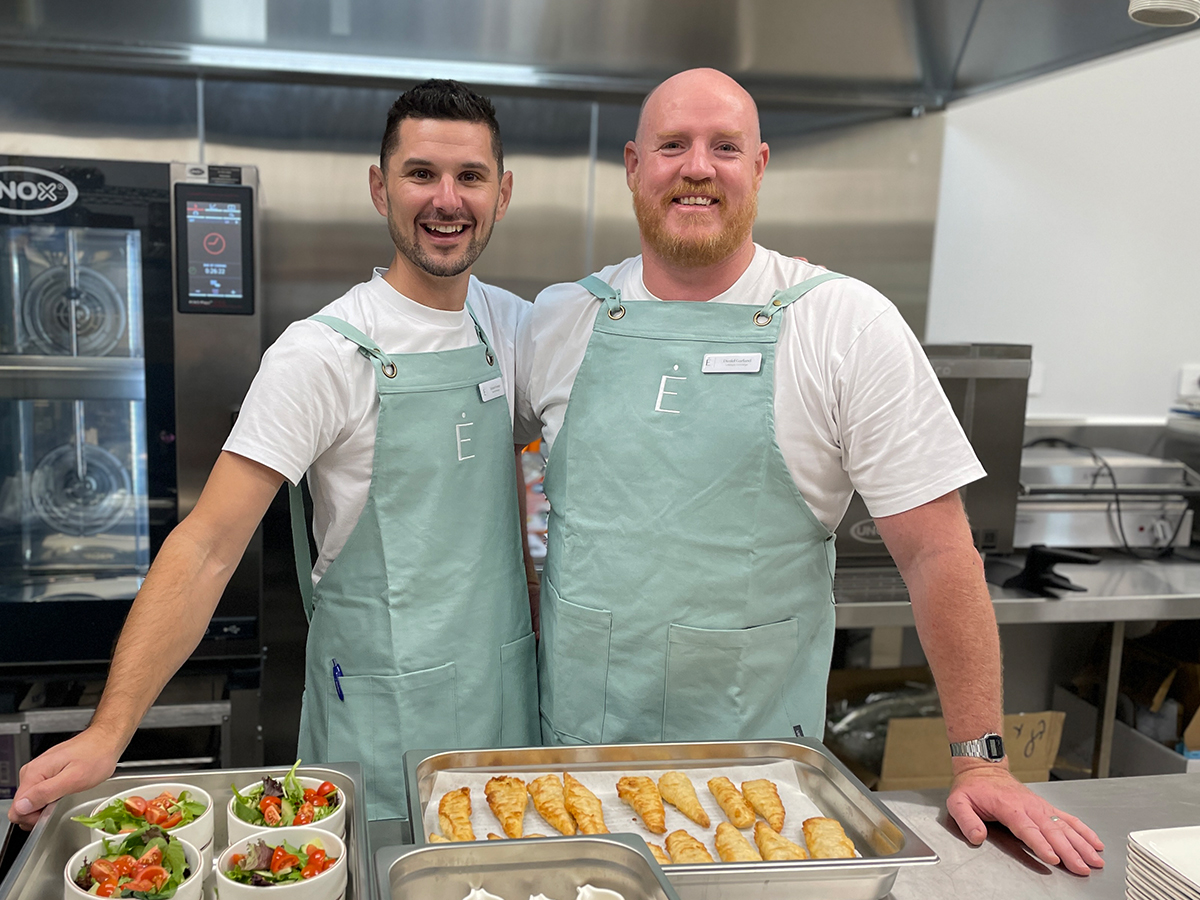 Michael Foster and Daniel Garland in the kitchen at Esperance Cafe.