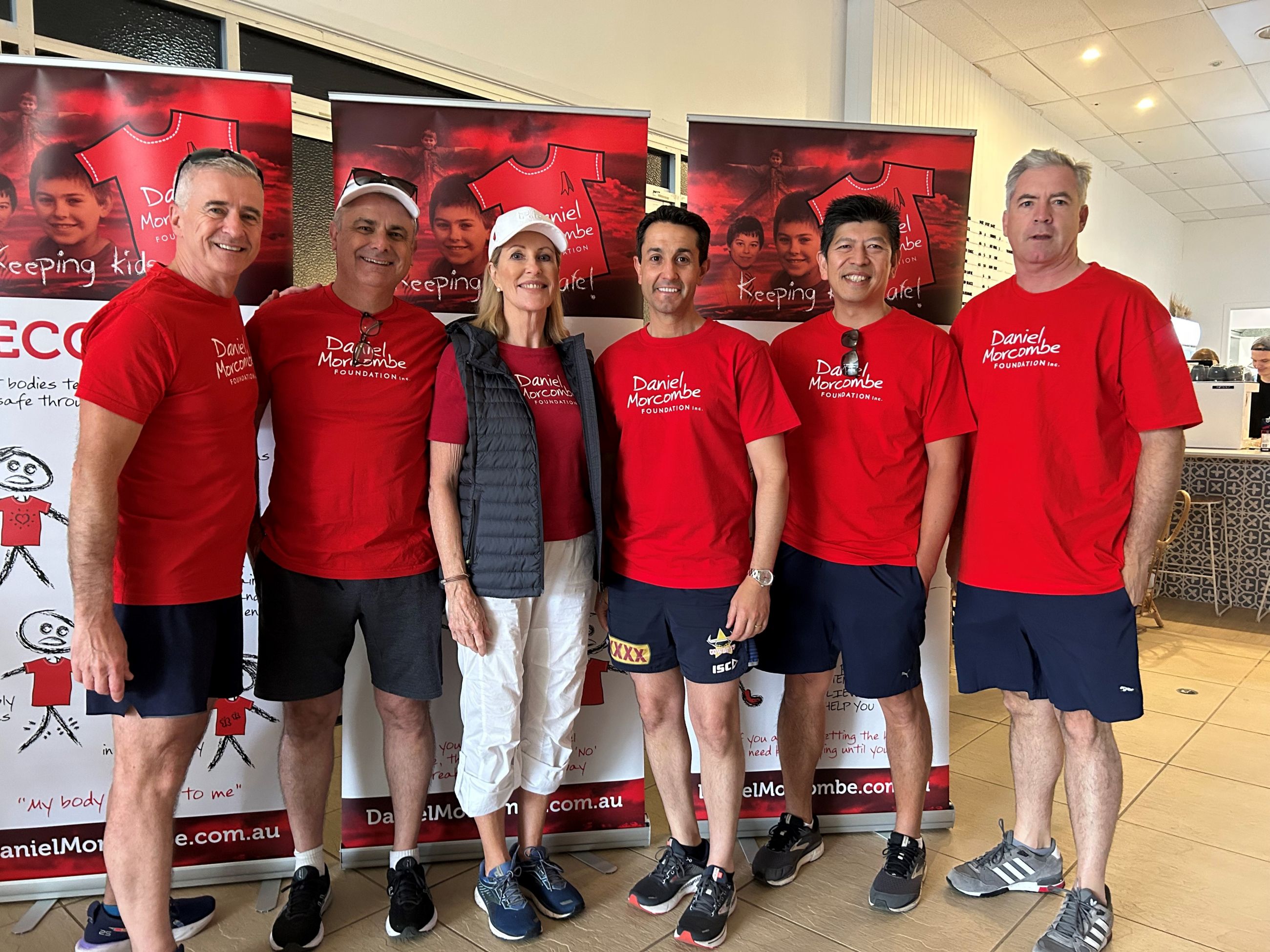 Group of Reside staff and journalist Kay McGrath and politician David Crisafulli for the Daniel Morcombe Foundation walk.